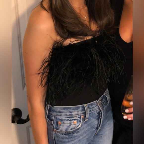 Bardot Feather Bodysuit - Picture 10 of 10